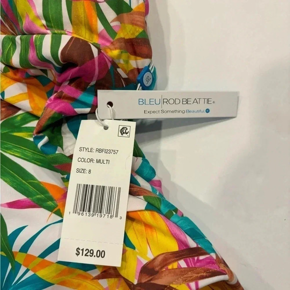 Bleu Rod Beattie Fantasy Island X-Back Mio One Piece Swimsuit Size 8 - Picture 8 of 10